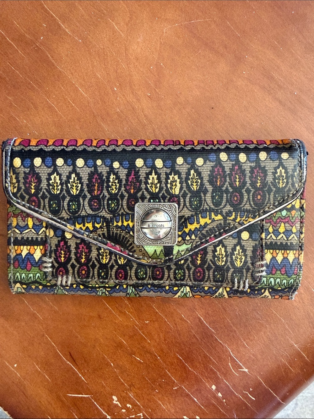 Sacroots Patterned Envelope Wallet